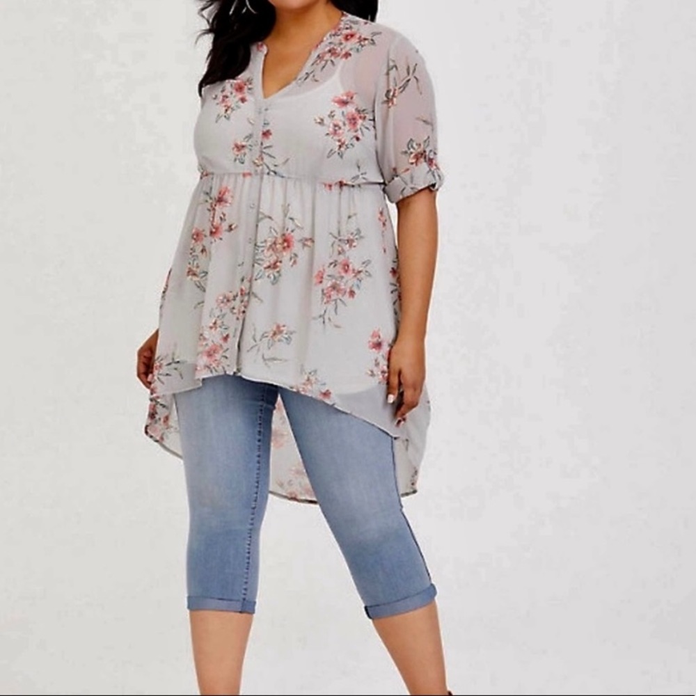 TORRID HI-Low Sheer Tunic